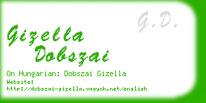 gizella dobszai business card